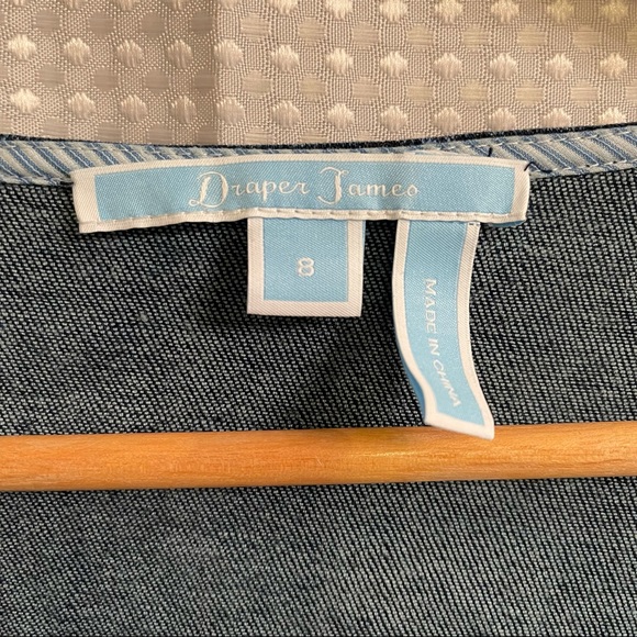 Draper James Floral Button Front Denim Dress - Picture 6 of 10